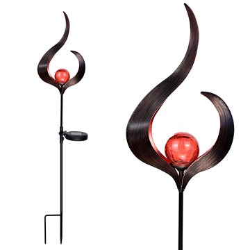 Dekorativ skulpturel solcellelampe - Rød Svane VINTAGE-10EZ